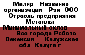 Маляр › Название организации ­ Рза, ООО › Отрасль предприятия ­ Металлы › Минимальный оклад ­ 40 000 - Все города Работа » Вакансии   . Калужская обл.,Калуга г.